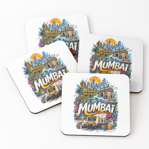 Item preview,  Mumbai – The City of Dreams | Taj Mahal Palace, CSMT, Sea Link & Vintage Taxi Graphic T-Shirt | India Travel Streetwear ver 24 designed and sold by mndesignworx.