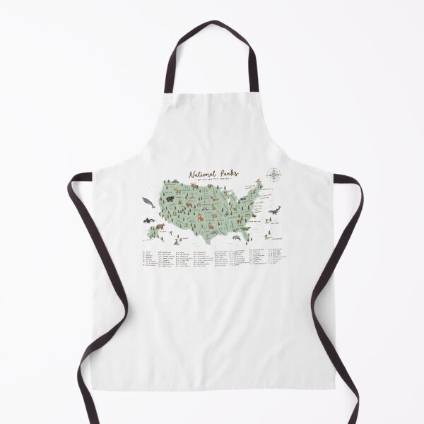 Item preview, National Parks of the USA Map - Green designed and sold by Those Pencil Shavings.