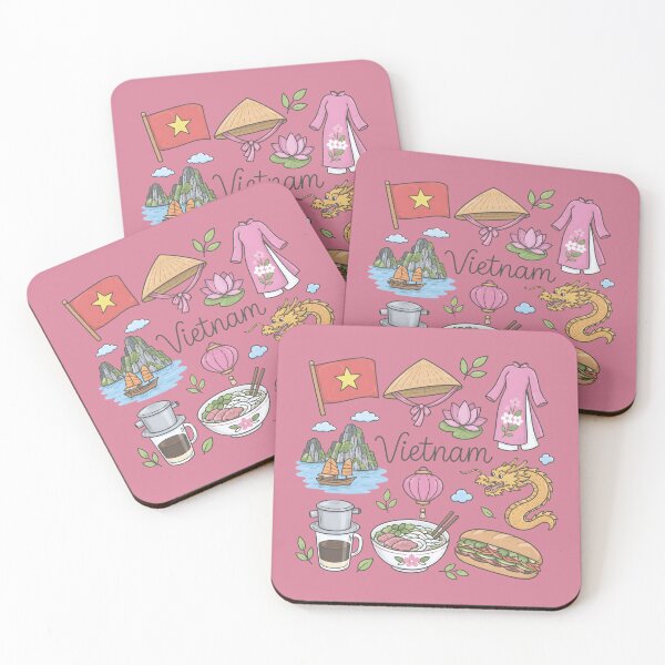 Item preview, Vietnam Cute Pastel Collage  designed and sold by HowToCanadian.