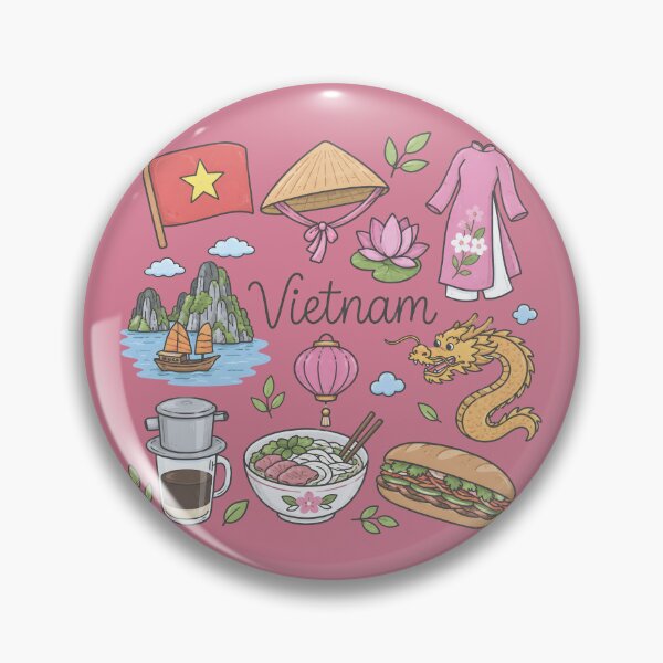 Item preview, Vietnam Cute Pastel Collage  designed and sold by HowToCanadian.