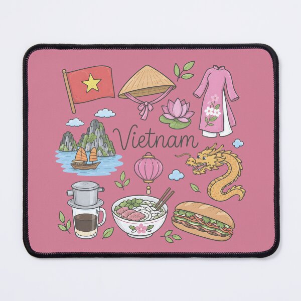 Item preview, Vietnam Cute Pastel Collage  designed and sold by HowToCanadian.