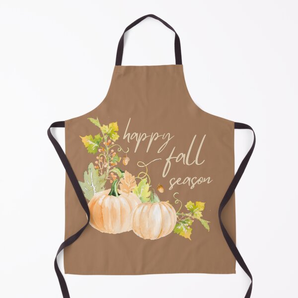 Item preview, Happy Fall Season | Watercolor Pumpkin Throw Pillow & Apron designed and sold by Olive Thread Co..