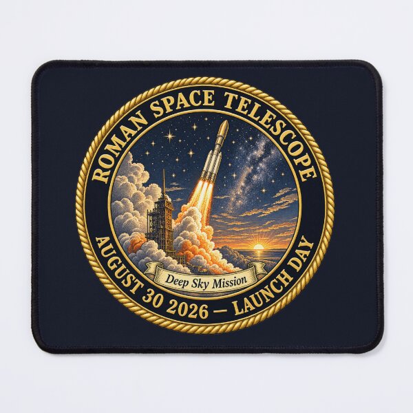 Item preview, Roman Space Telescope Launch Day Vintage Mission Art designed and sold by CalmCapy Co.