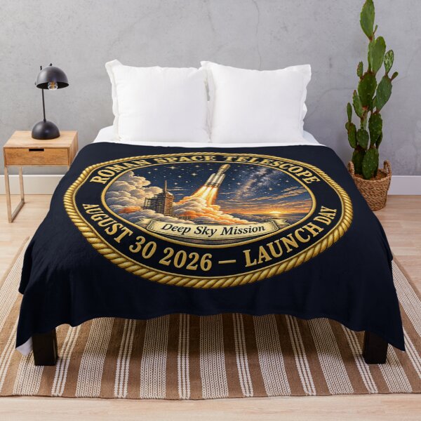 Item preview, Roman Space Telescope Launch Day Vintage Mission Art designed and sold by CalmCapy Co.