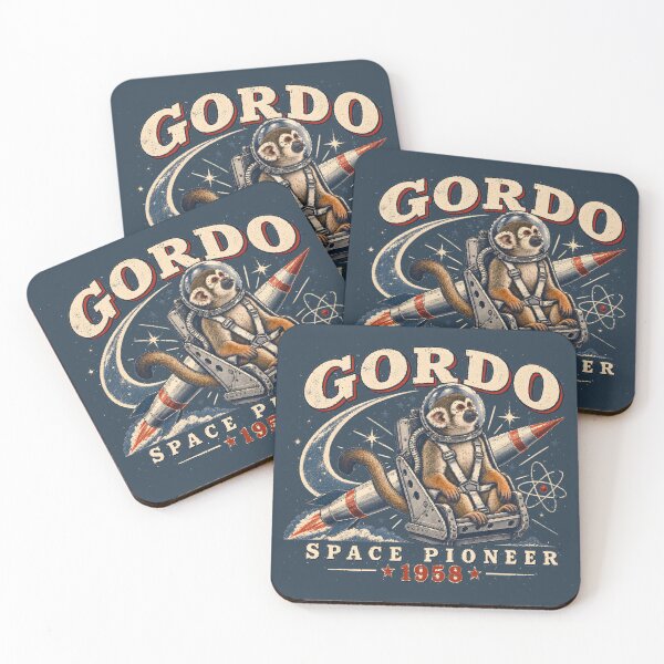 Item preview, Gordo Space Pioneer – Vintage Squirrel Monkey Rocket Art designed and sold by radiogalaxy.