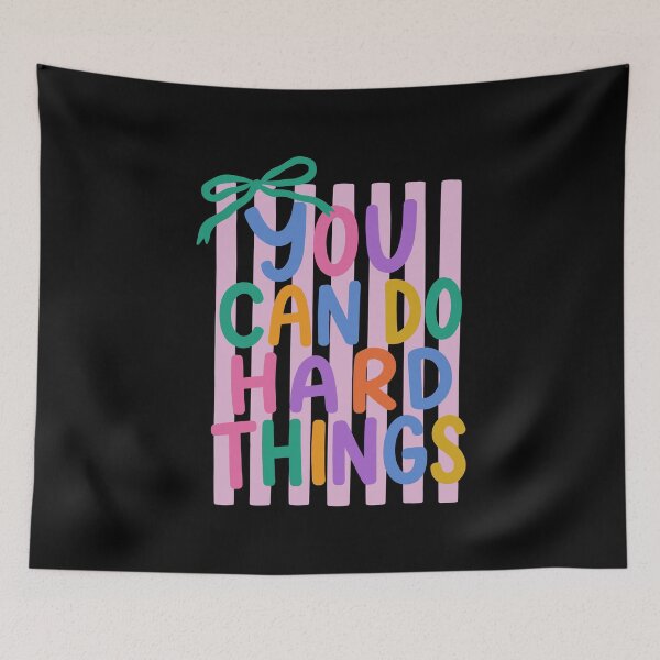 Item preview, You Can Do Hard Things Colorful Typography designed and sold by MelBarrerahh.