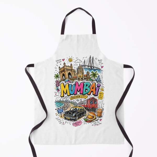 Item preview, Bombay – La Ciudad de los Sueños | Camiseta con estampado del Palacio Taj Mahal, CSMT, Sea Link y taxis antiguos | Ropa urbana de viaje por la India, versión 25 designed and sold by mndesignworx.