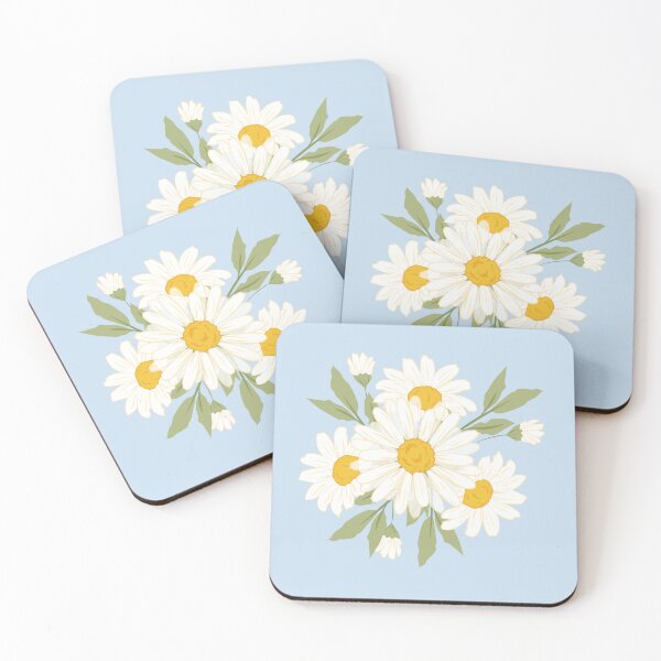 Item preview, White Daisy Bouquet | Soft Botanical Floral Art Print & Sticker designed and sold by Olive Thread Co..