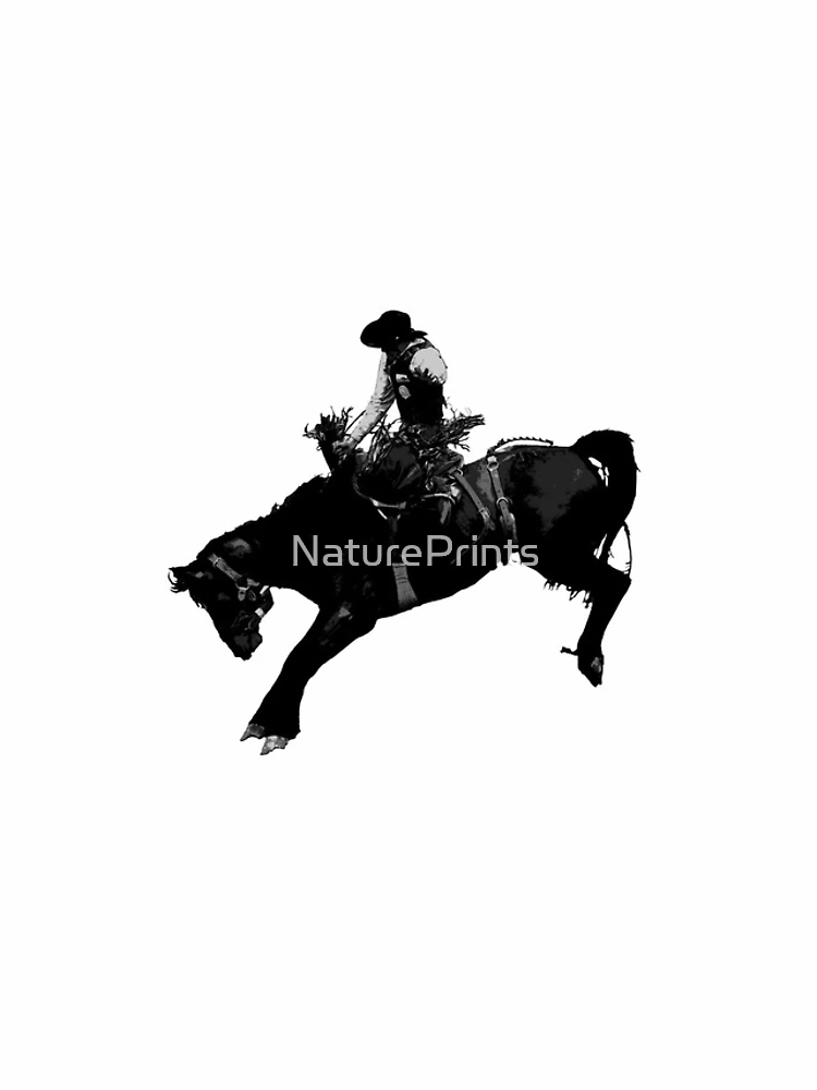 Thumbnail 4 of 4, iPhone Case, Bronco Rider - Rodeo Cowboy designed and sold by NaturePrints.