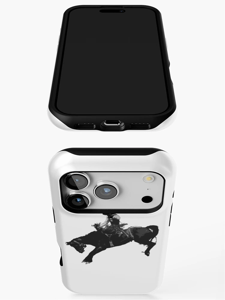 Thumbnail 3 of 4, iPhone Case, Bronco Rider - Rodeo Cowboy designed and sold by NaturePrints.
