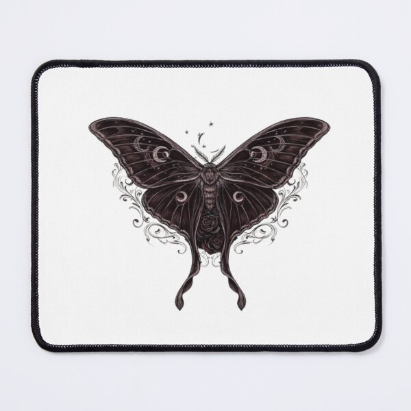 Item preview, Gothic Luna Moth Moon Witchcore Dark Fantasy designed and sold by JanjjaSoulInk.