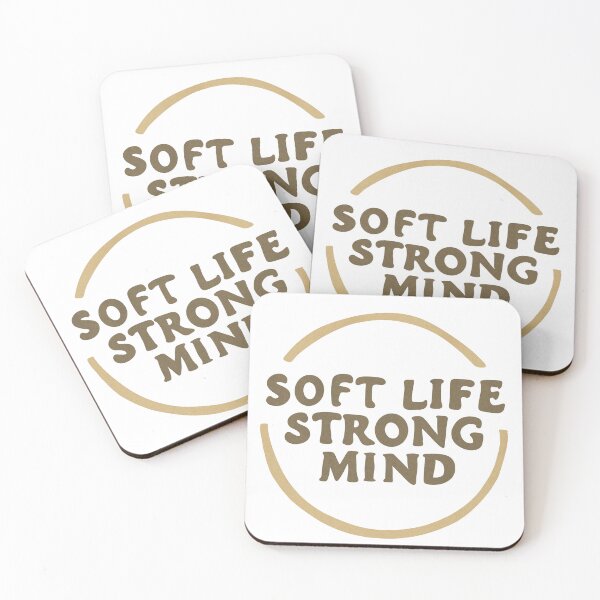 Item preview, Soft Life Strong Mind Motivational Quote Design designed and sold by DinaArtStudio.