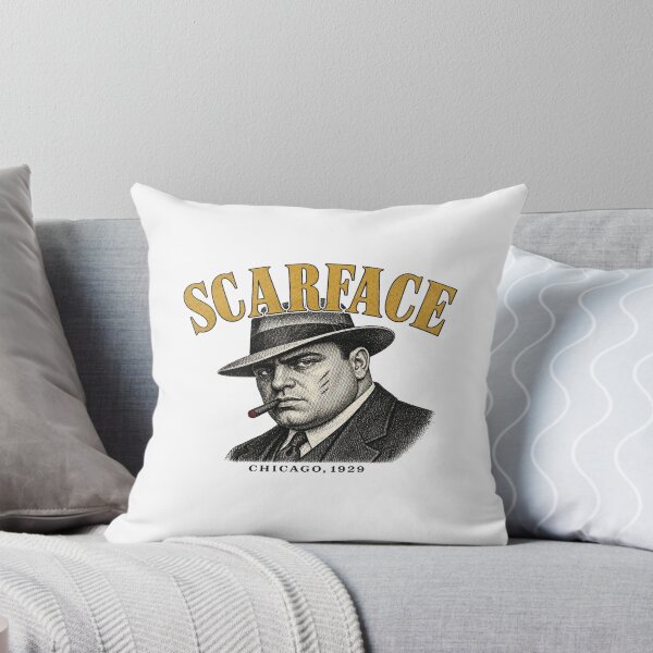 Item preview, Scarface Vintage Halftone Gangster Portrait 1920s designed and sold by Art&Fun.