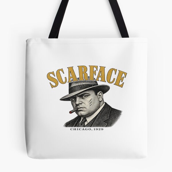 Item preview, Scarface Vintage Halftone Gangster Portrait 1920s designed and sold by Art&Fun.
