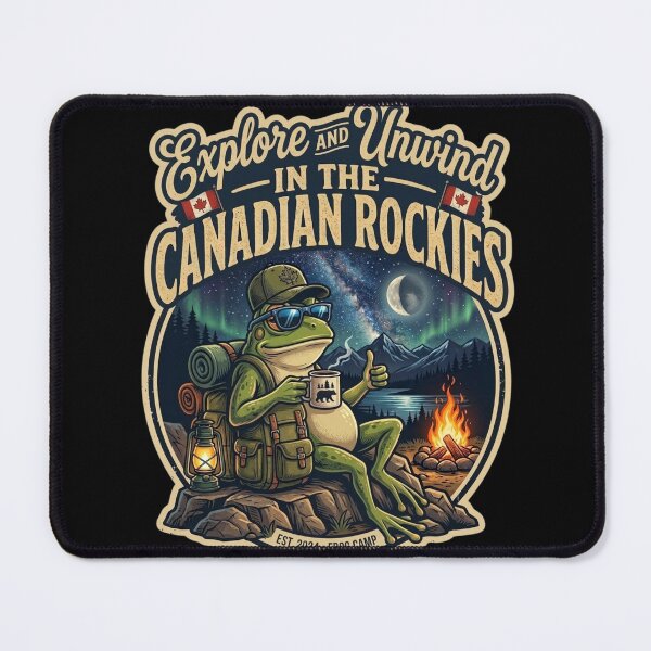 Item preview, Wild Frog Camping Outdoor Hiking Adventure Travel Vintage Emblem designed and sold by Catchy-Couture.