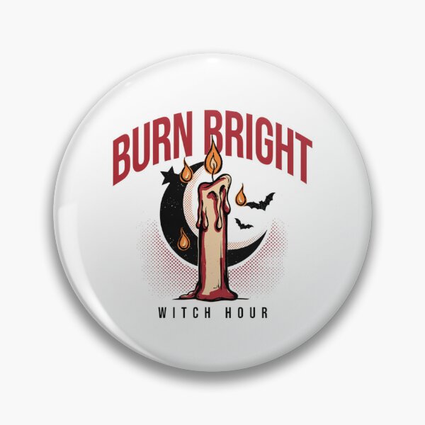 Item preview, Burn Bright Candle Witch T-Shirt | Witch Hour Halloween Graphic Tee v2 designed and sold by DarylWelsh2024.
