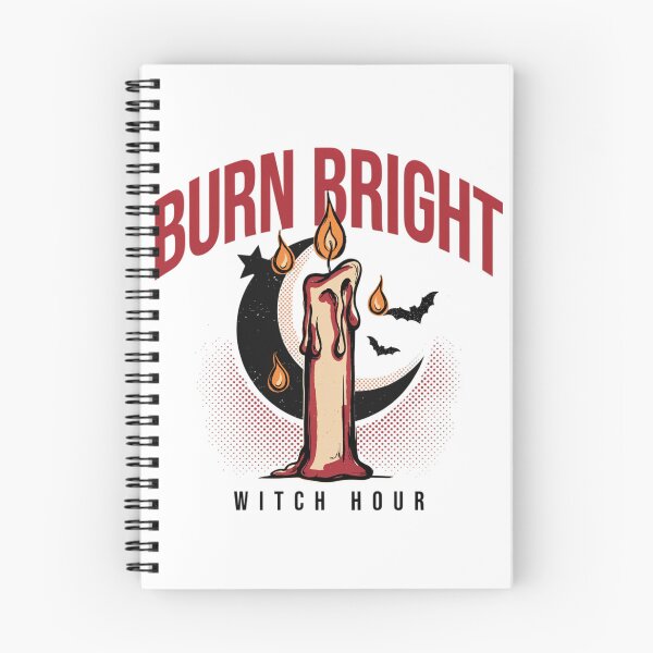 Item preview, Burn Bright Candle Witch T-Shirt | Witch Hour Halloween Graphic Tee v2 designed and sold by DarylWelsh2024.