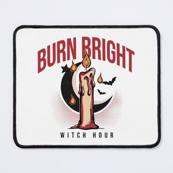 Item preview, Burn Bright Candle Witch T-Shirt | Witch Hour Halloween Graphic Tee v2 designed and sold by DarylWelsh2024.