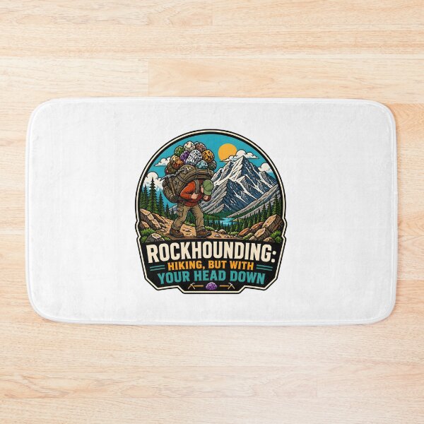 Item preview, Rockhounding Hiking With Your Head Down Rockhound Geology Funny Gift designed and sold by CleverRaccoon.