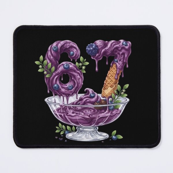 Item preview, 67 Blueberry Ice Cream Dripping Number Dessert Sundae Bowl | 67 Meme | Trending | Girly | Cute designed and sold by TeenLake.