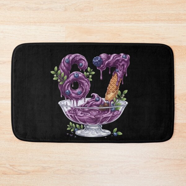 Item preview, 67 Blueberry Ice Cream Dripping Number Dessert Sundae Bowl | 67 Meme | Trending | Girly | Cute designed and sold by TeenLake.