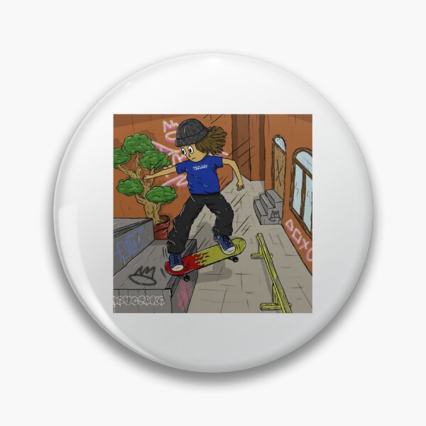 Item preview, Skater Boy Flames Cool Extreme Sports Skateboard Art designed and sold by kambinghitamart.