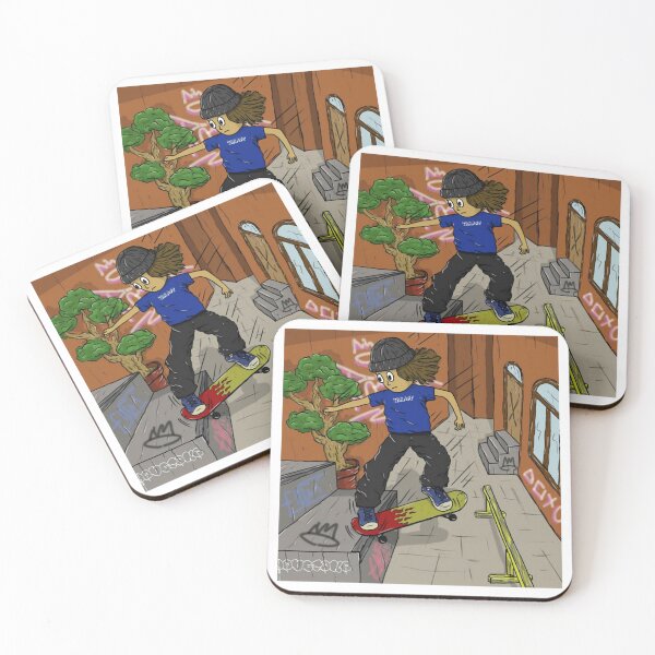 Item preview, Skater Boy Flames Cool Extreme Sports Skateboard Art designed and sold by kambinghitamart.