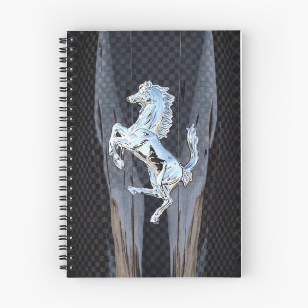 Item preview, Chrome Prancing Stallion & Carbon Fiber - Hand-Drawn Art designed and sold by Jason Bylsma.