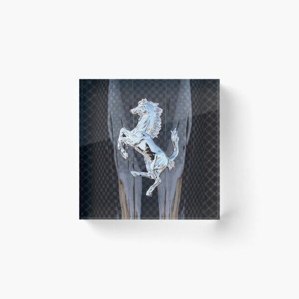Item preview, Chrome Prancing Stallion & Carbon Fiber - Hand-Drawn Art designed and sold by Jason Bylsma.