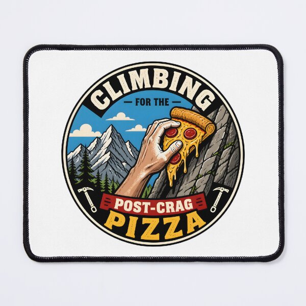 Item preview, Climbing For The Post Crag Pizza Rock Climbing Bouldering Funny Vintage Gift designed and sold by CleverRaccoon.