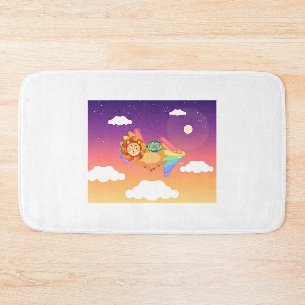 Item preview, Flying Lion & Turtle Sunset Sky Illustration designed and sold by Utibe123.