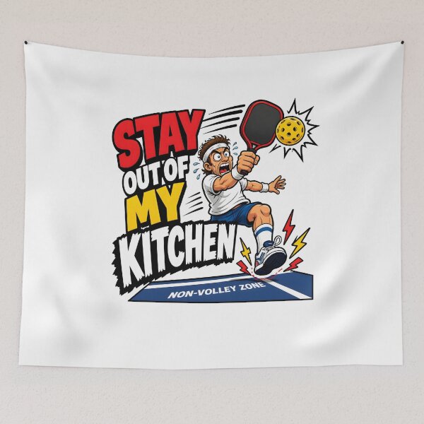 Item preview, Stay Out Of My Kitchen Pickleball Player Non Volley Zone Funny Gift designed and sold by CleverRaccoon.