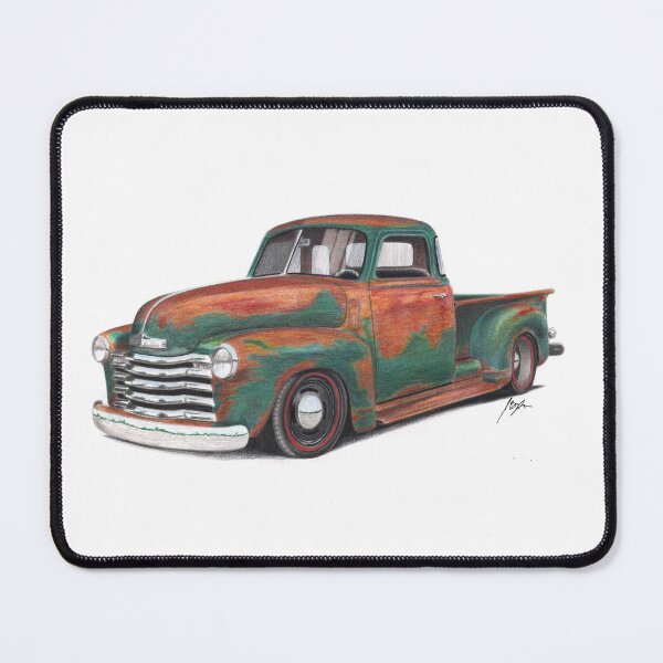 Item preview, Vintage Patina Chevy Truck - Hand-Drawn Colored Pencil Art designed and sold by Jason Bylsma.
