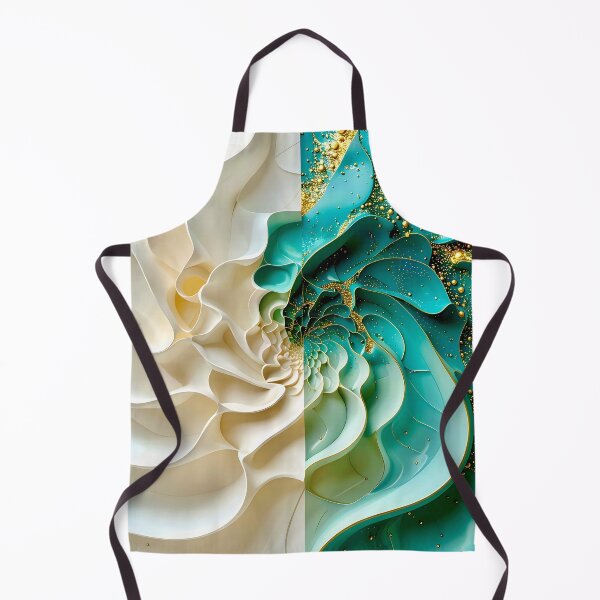 Item preview, Duality of Cream Satin and Teal Gold Filigree designed and sold by Vicky Brago-Mitchell®.