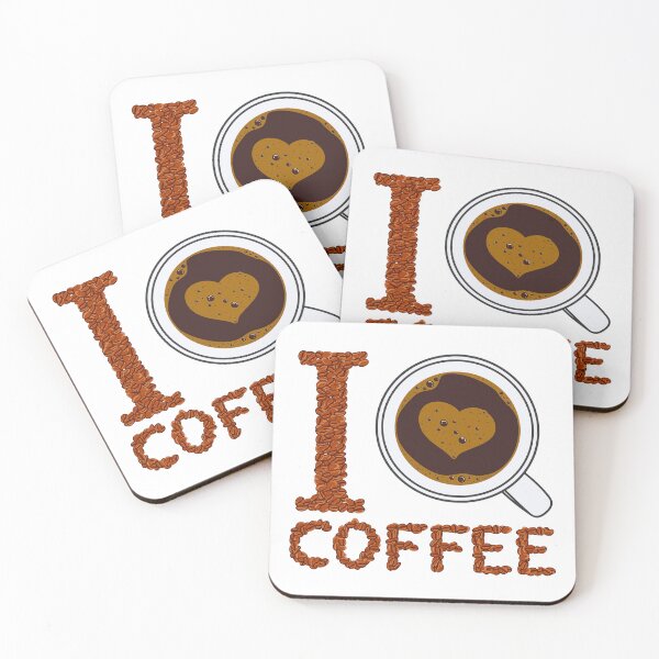 Item preview, Illustration with cup of coffee, I love coffee designed and sold by RizikCat.