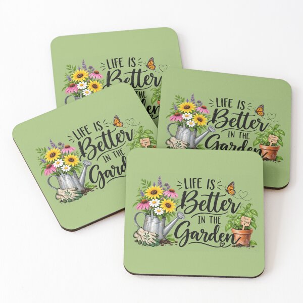 Item preview, Life Is Better in the Garden – Cheerful Garden Lover Design designed and sold by Julie Leisure Gardening.