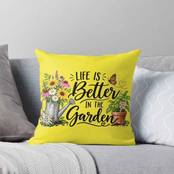 Item preview, Life Is Better in the Garden – Cheerful Garden Lover Design designed and sold by Julie Leisure Gardening.