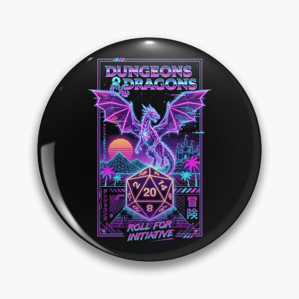 Item preview, Synthwave Dragon (Roll for Initiative) designed and sold by RatherCreative.