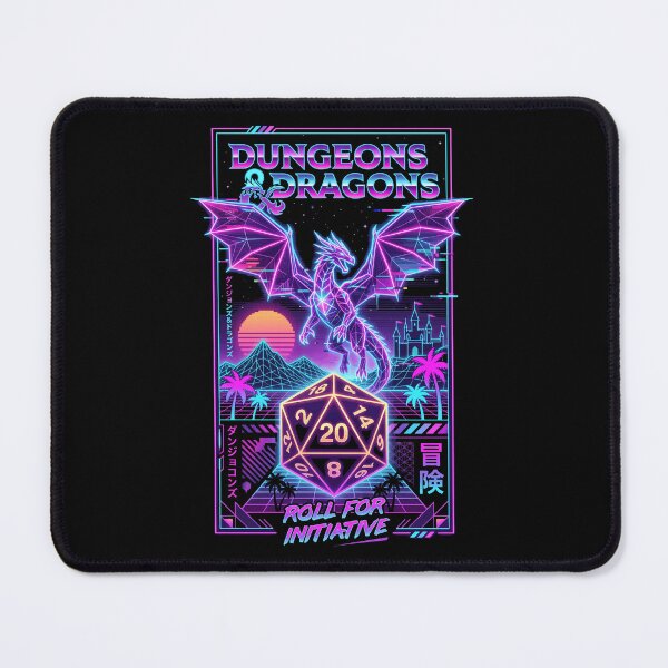 Item preview, Synthwave Dragon (Roll for Initiative) designed and sold by RatherCreative.