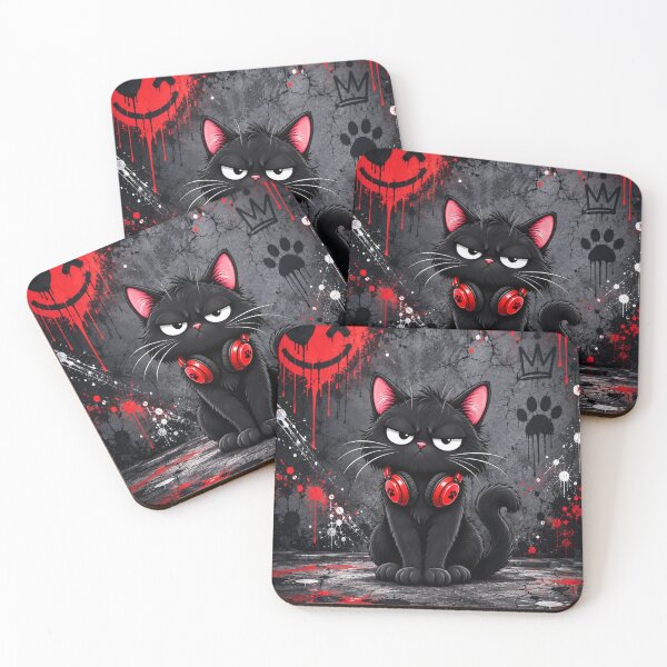 Item preview, Rebel Black Cat Street Art designed and sold by Pure Craft.