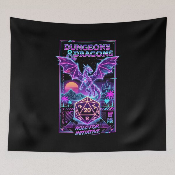 Item preview, Synthwave Dragon (Roll for Initiative) designed and sold by RatherCreative.