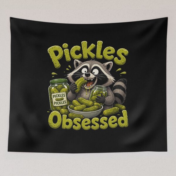 Item preview, Raccoon Eating Pickles Pickle designed and sold by TheEndDesign.