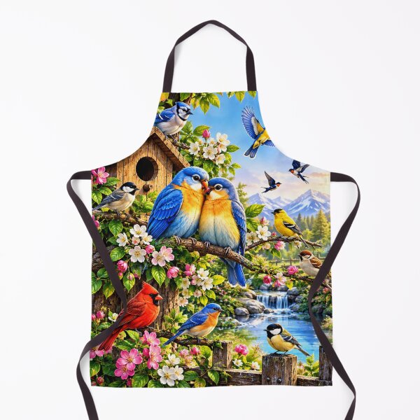 Item preview, Colorful birds in a blooming paradise designed and sold by urbanshop7.
