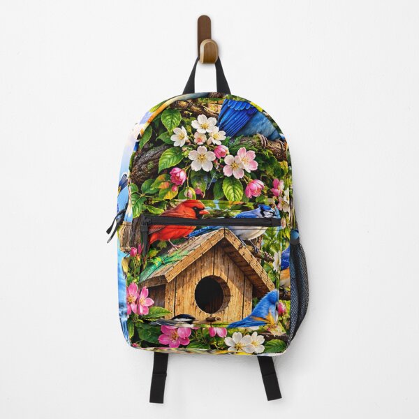 Item preview, Colorful birds in a blooming paradise designed and sold by urbanshop7.