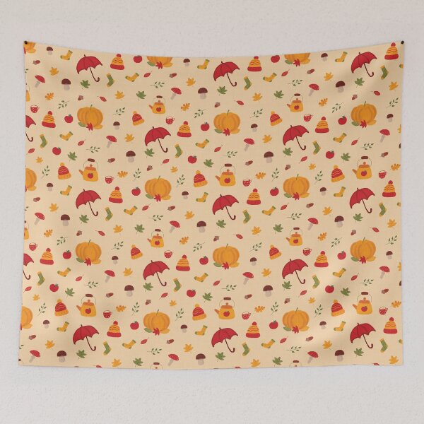 Item preview, Golden Fall Vibes with Warm Clothes and Hot Tea designed and sold by studiodrchicken.
