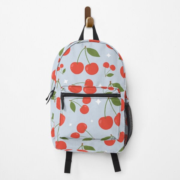 Item preview, ⁠Aesthetic Red Cherry Fruit Seamless Pattern Pastel Blue⁠ designed and sold by Teenidesign .