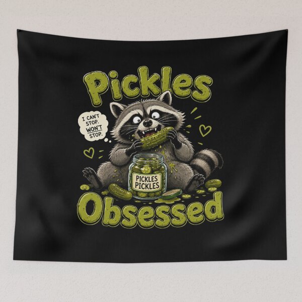 Item preview, Raccoon Eating Pickles Pickle designed and sold by TheEndDesign.