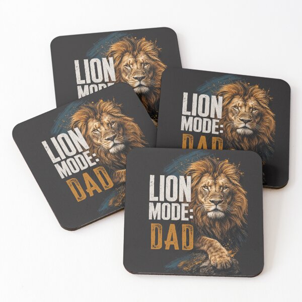 Item preview, Lion Mode Dad Majestic Animal Typography Design designed and sold by Bennie Singh.