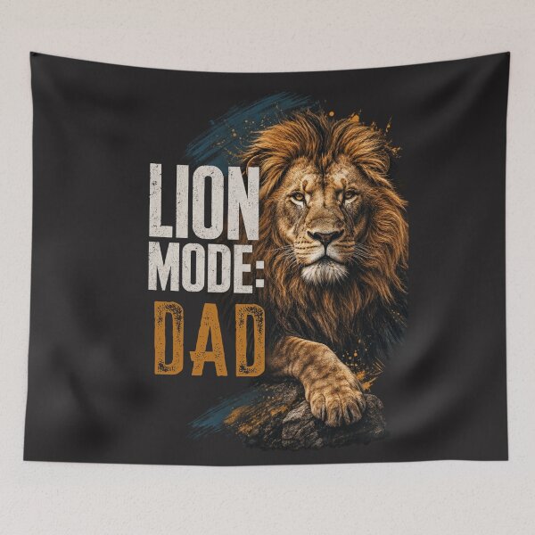 Item preview, Lion Mode Dad Majestic Animal Typography Design designed and sold by Bennie Singh.