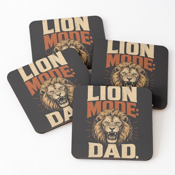 Item preview, Vintage Lion Mode Dad Distressed Wildlife Typography designed and sold by Bennie Singh.